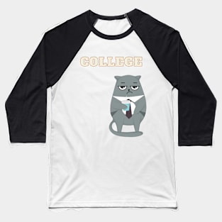 College Mad cat Baseball T-Shirt